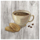 "Coffee Time II on Wood" Digital Paper Print by Silvia Vassileva, 26"x26"