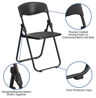 Black Plastic Folding Chair