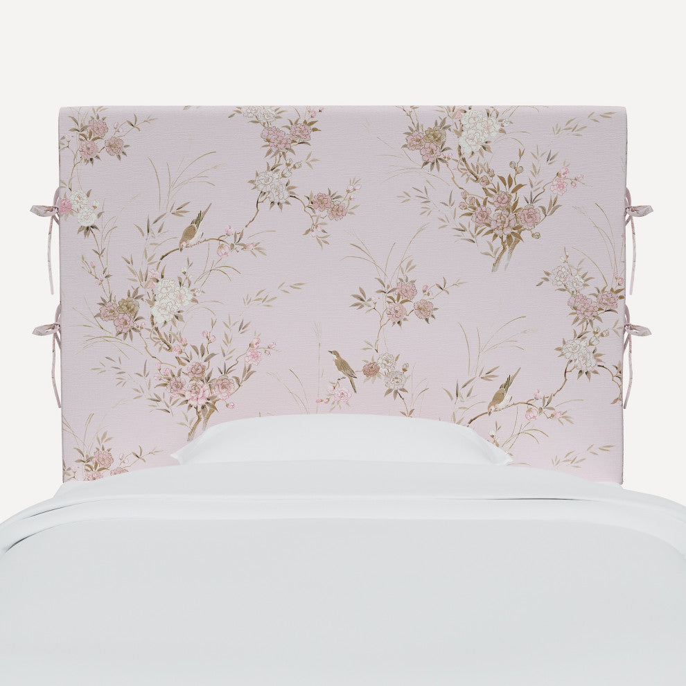 Rachel Ashwell Slipcover Headboard, Sc Bird Chinoiserie Pink, Full