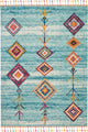 Nourison Moroccan Casbah Aqua Area Rug, 5'3"x7'9"