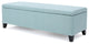 GDF Studio Clor Chic and Modern Storage Ottoman, Light Blue