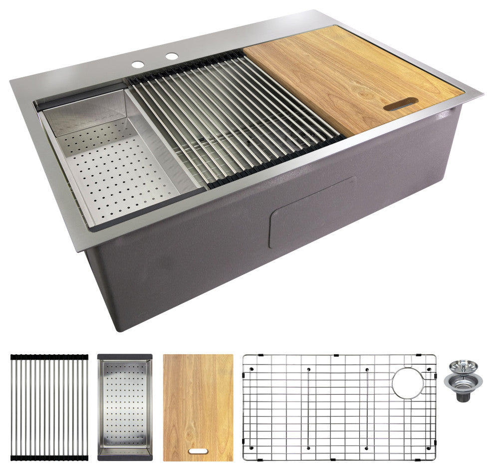 Transolid KWSST332210 Kitchen Workstation, Ml2 Faucet Holes