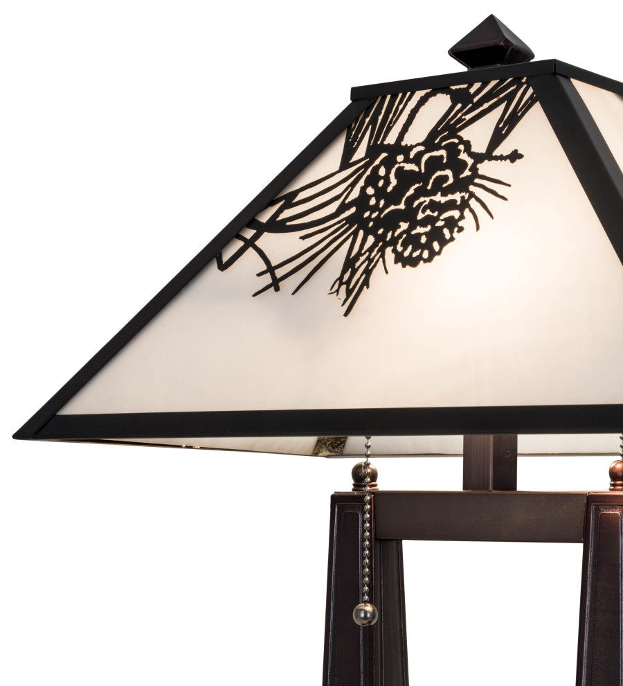 20H Winter Pine Table Lamp