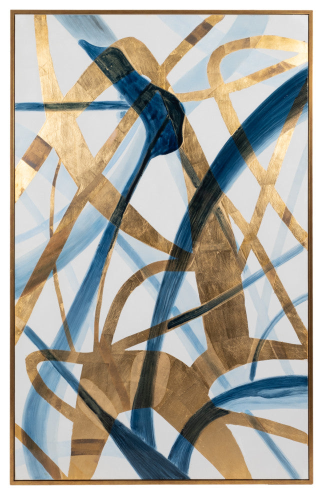 82x52, Abstract Oil Painting, Blue