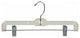 Plastic Kids Bottom Hanger With Clips, Clear/Chrome Finish, Box of 100