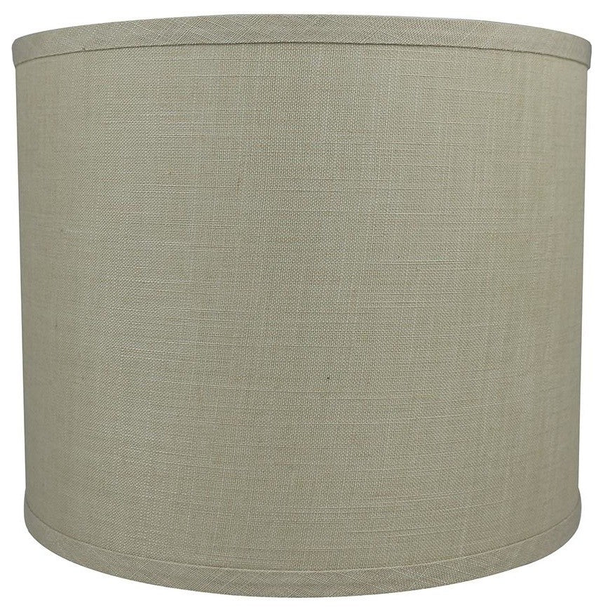 Classic Drum Smooth Linen Lamp Shade, Natural, 8"