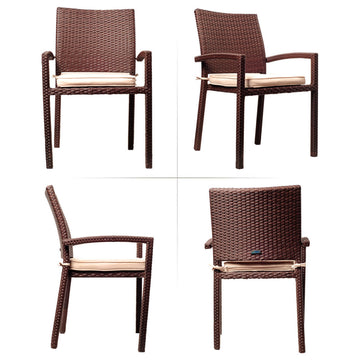 Liberty 4-Piece Patio Armchair Set | High Quality Wicker | Ideal for Outdoors
