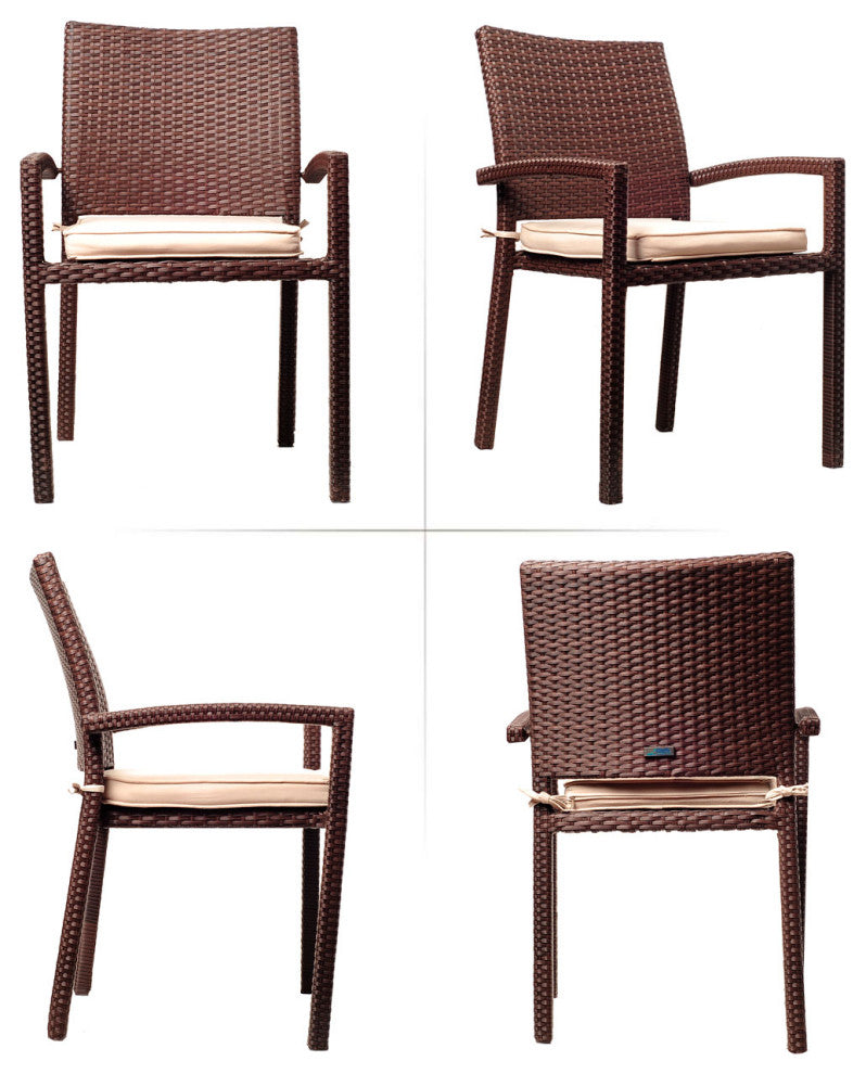 Liberty 4-Piece Patio Armchair Set | High Quality Wicker | Ideal for Outdoors