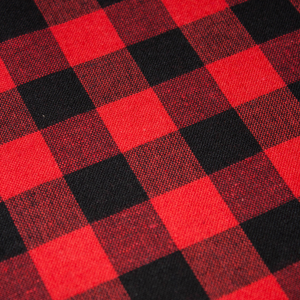 Buffalo Black/Red Checkered 100% Cotton Table Cloth, 60"x120"