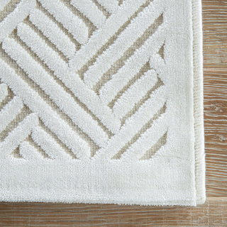 Jaipur Living Thatch Geometric White Area Rug, 7'6"x9'6"