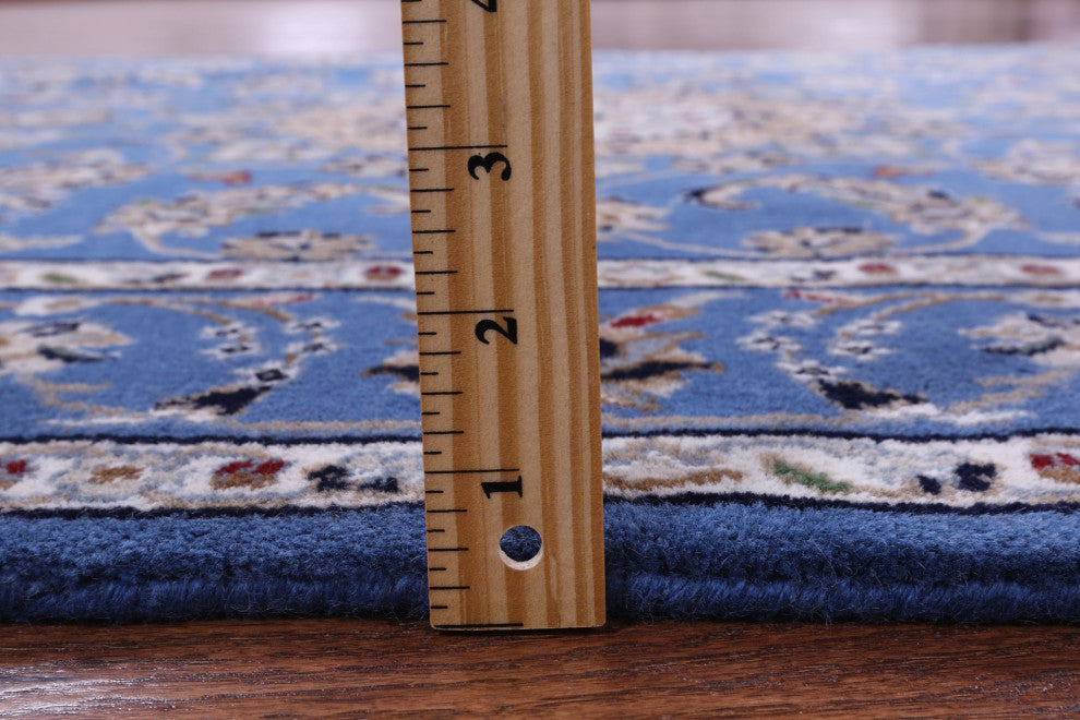 4' 0" X 6' 1" Persian Nain Wool & Silk Hand-Knotted Rug - Q13149