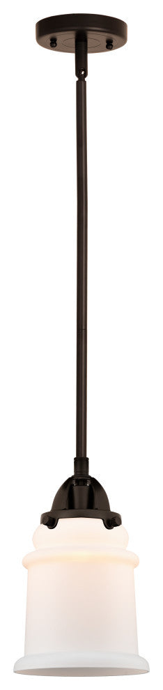 Canton Mini Pendant, Oil Rubbed Bronze, Matte White, Matte White