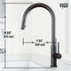 VIGO Bristol 19" H Single Handle Pull-Down Sprayer Kitchen Faucet, Matte Black, Without Extras