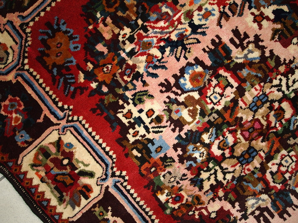 Consigned, Hand Made Vintage Persian Bakhtiari Rug 3.7'x4.9', 1970
