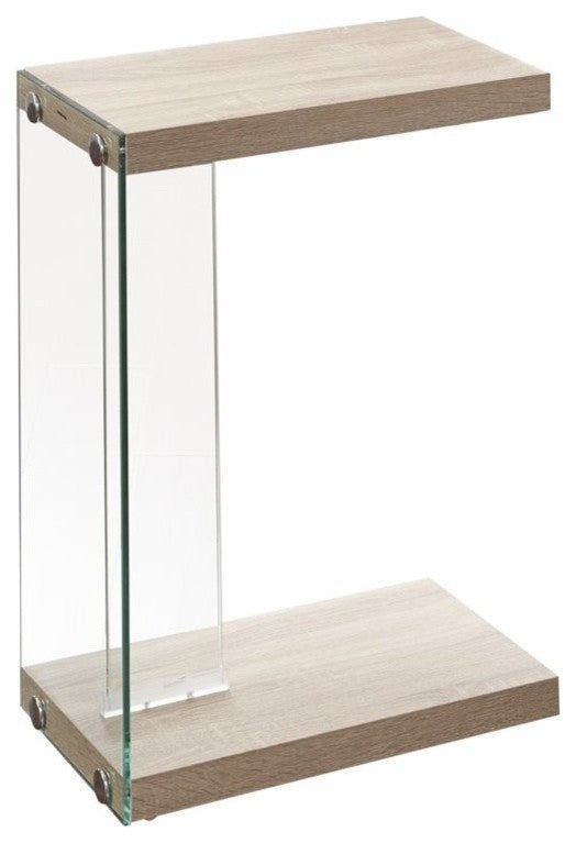 Elaina Chairside Table, Light Oak