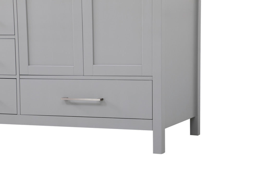 Grey 72" Double Sink Bathroom Vanity
