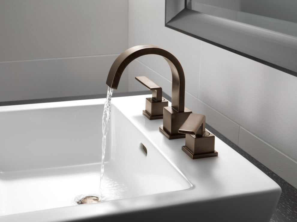 Delta Vero Two Handle Widespread Bathroom Faucet, Venetian Bronze, 3553LF-RB