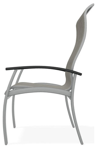 Belle Isle Sling Outdoor Dining Chair, Smoke/Graphite
