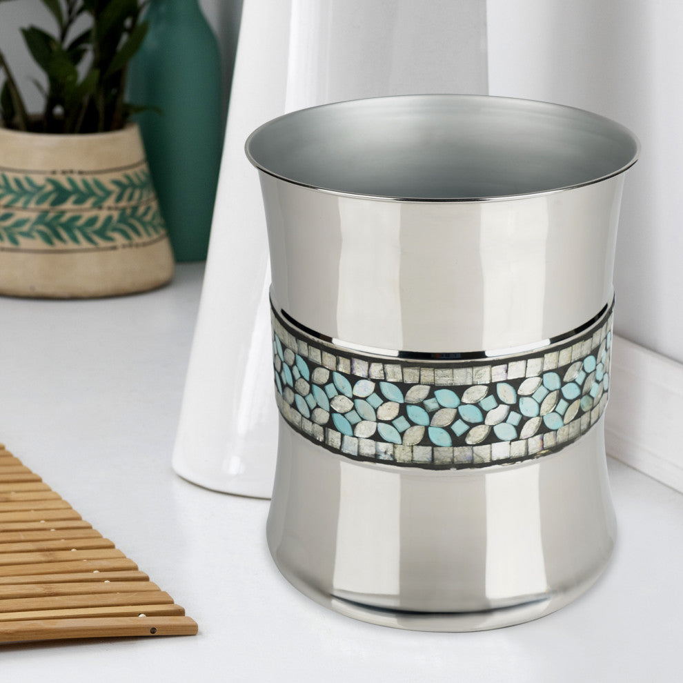 nu steel Sea Foam Wastebasket