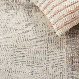 Nourison Elation 2' x 3' Ivory Grey Modern Indoor Area Rug