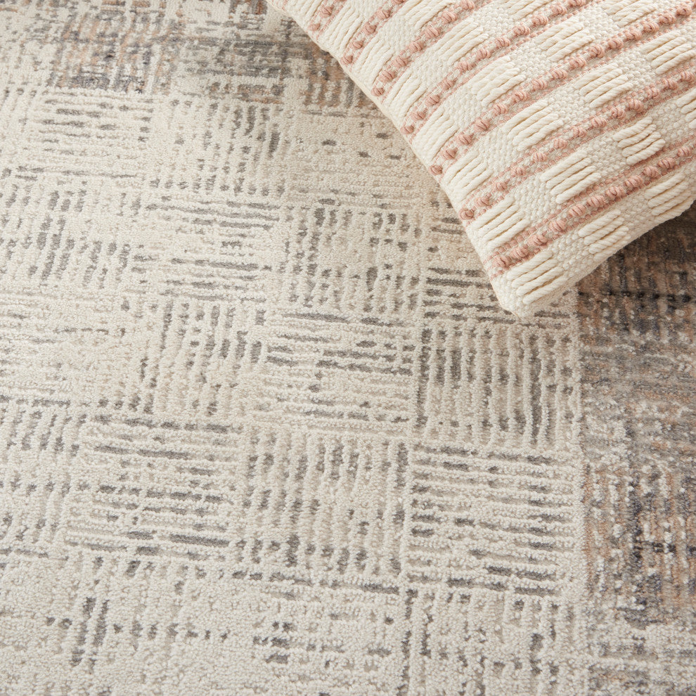 Nourison Elation 2' x 3' Ivory Grey Modern Indoor Area Rug