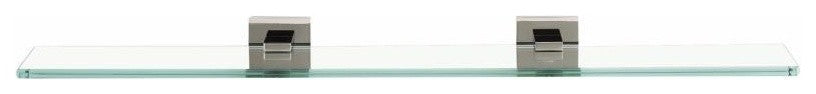 Alno 24" Glass Shelf with Brackets Modern, Polished Nickel