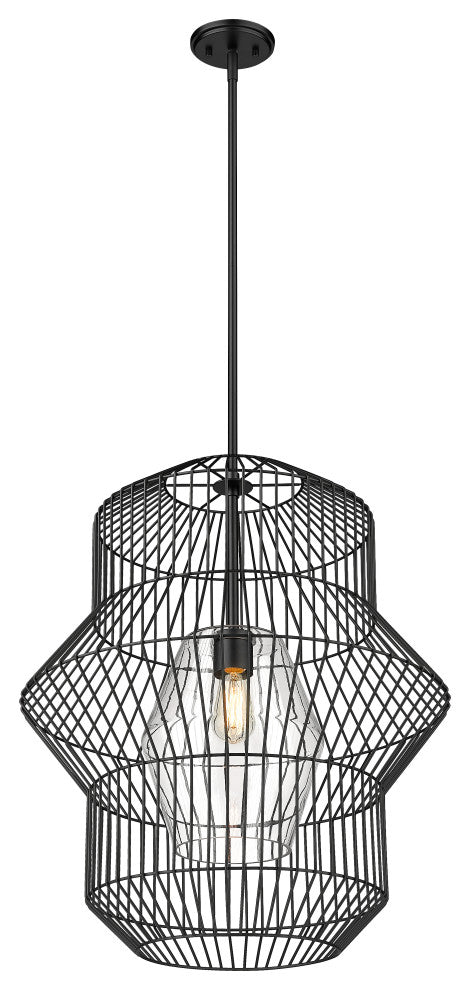 Zlite 1941P24-MB 1-Light Pendant, Clear