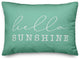 Hello Sunshine Script Outdoor Lumbar Pillow