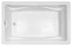 Drop, Soaking Bath White 59.25x47.5x19.75