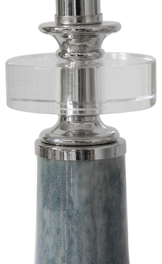 Uttermost Piers Mottled Blue Buffet Lamp