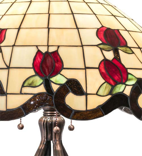 Meyda Lighting 228801 32" High Roseborder Table Lamp