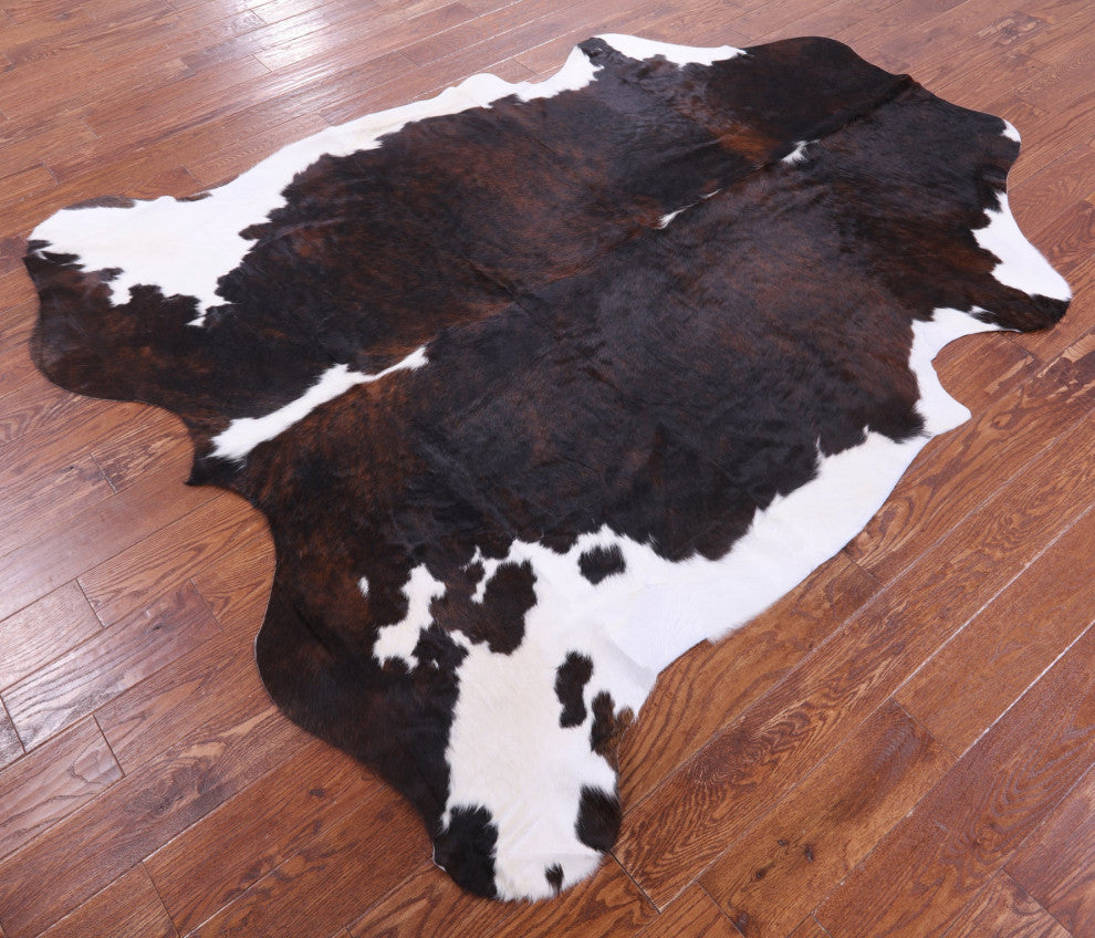 7' 6" X 6' 6" Organic Natural Hair-On Cowhide Area Rug C1483