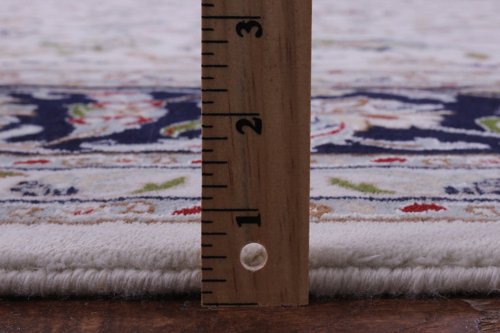 Hand-Knotted Persian Nain Wool & Silk Rug 9' 0" X 12' 5" - Q14747