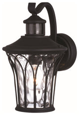 Abigail 1-Light Outdoor Motion Sensor Wall Mount, Textured Black