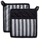DII Black & White Stripe Potholder (Set of 2)