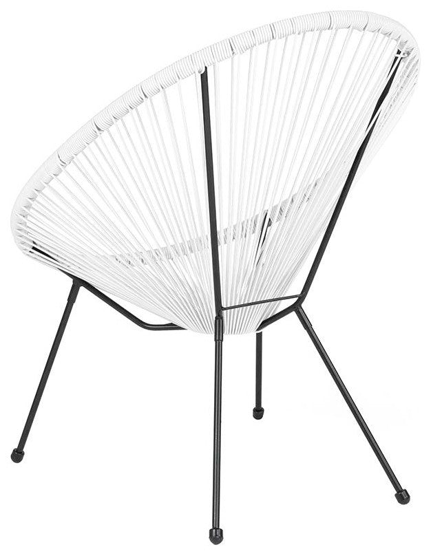 Valencia Oval Comfort Series Take Ten White Rattan Lounge Chair