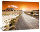 Sunset Desert with Pebble Road, Landscape Canvas Art Print, 60"x28"