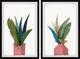 Indoor Banana Leaf Diptych, Set of 2, 12x18 Panels