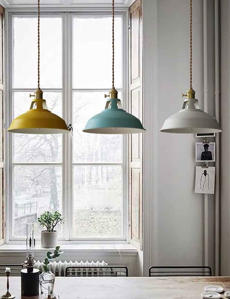 Blue Pendant Light Fixture for Kitchen Island Adjustable Pendant Lighting