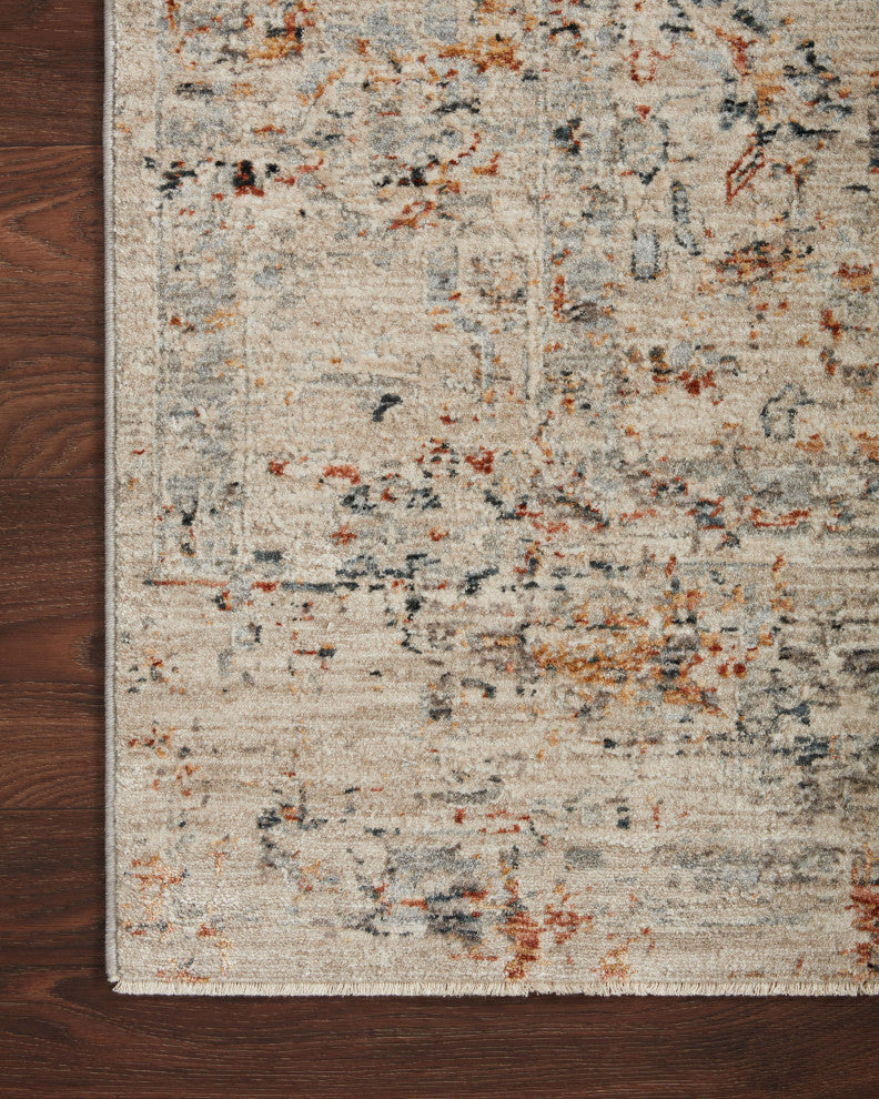 Loloi Axel Silver / Spice 4'-0" x 5'-7" Area Rug