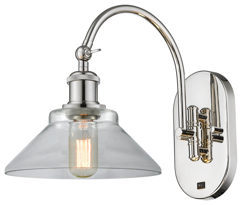 Innovations 518-1W-PN-G132-LED Orwell 1 Light 8.375" Sconce, Polished Nickel