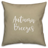 Autumn Breezes in Beige 18x18 Throw Pillow