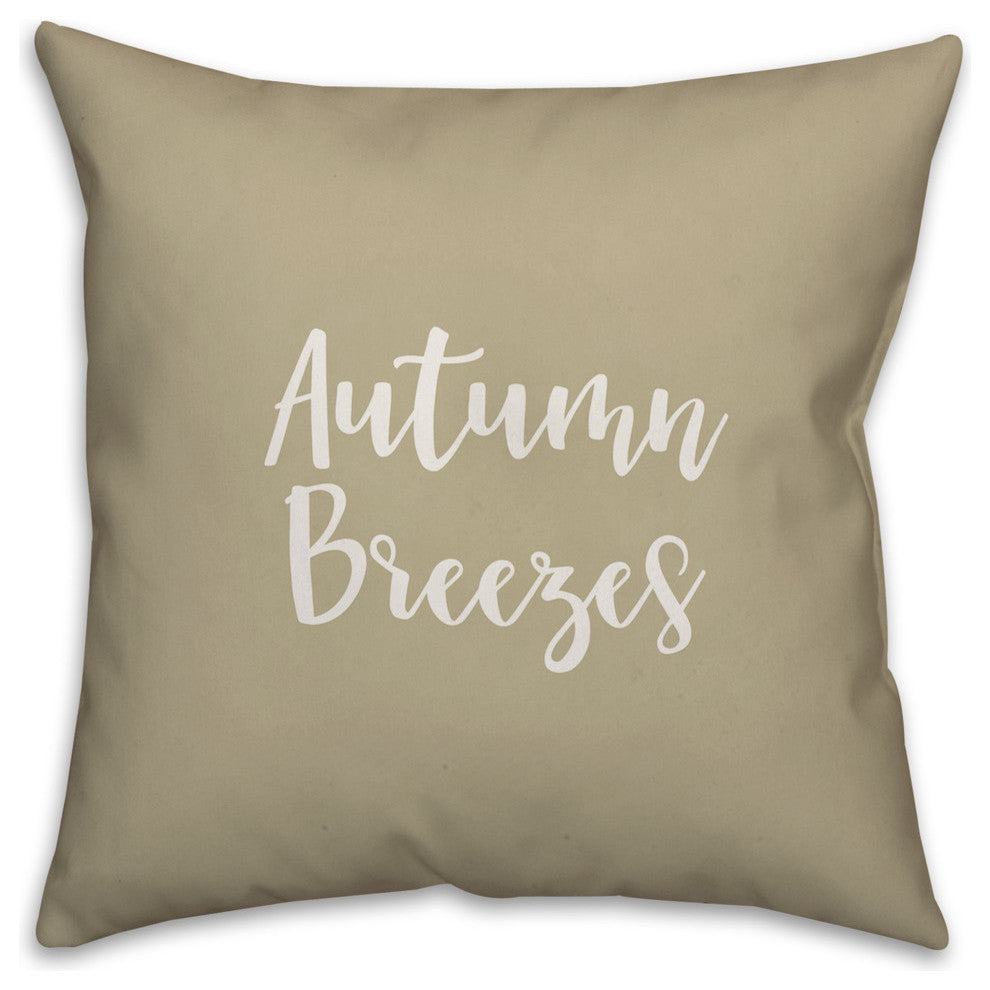 Autumn Breezes in Beige 18x18 Throw Pillow
