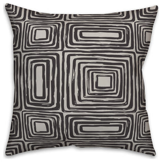 Layered Rectangles 18 x 18 Spun Poly Pillow