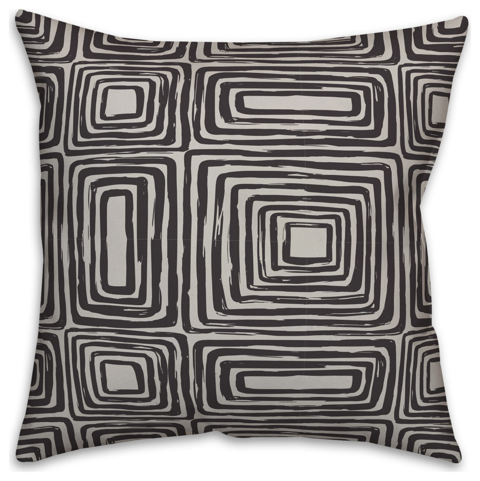 Layered Rectangles 18 x 18 Spun Poly Pillow