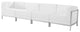HERCULES Imagination Series Melrose White LeatherSoft 4 Piece Lounge Set