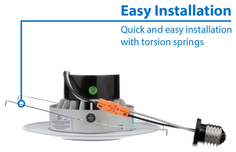 NICOR LED Eyeball Downlight Kit for 5 and 6 inch housings, Dimmable, 3000k