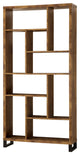 Industrial Rustic Antique Nutmeg Open Bookcase