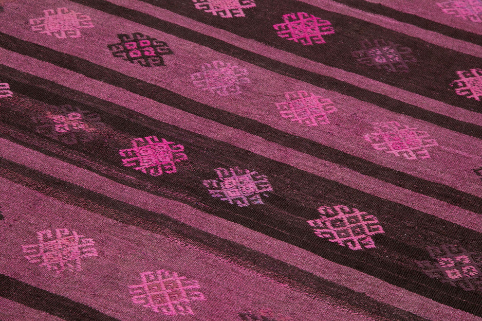 Rug N Carpet - Handwoven Anatolian 6' 1'' x 9' 10'' Tribal Wool Kilim Rug