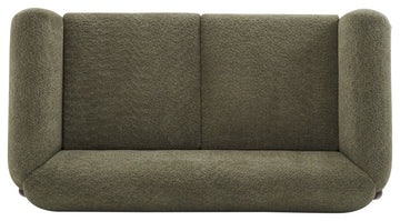 CKH 63" Upholstered Boucle Fabric Sherpa Loveseat, Olive Green